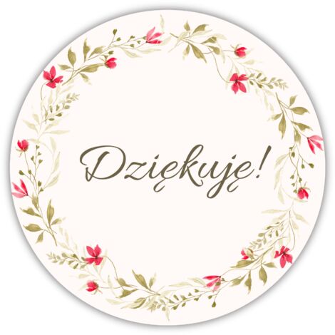 Kerzenaufkleber „Danke - Kranz“, 4 Stück