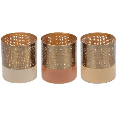 Kerzenhalter, 3er-Pack, moderne Kerzenhalter aus Metall für die Heimdekoration
