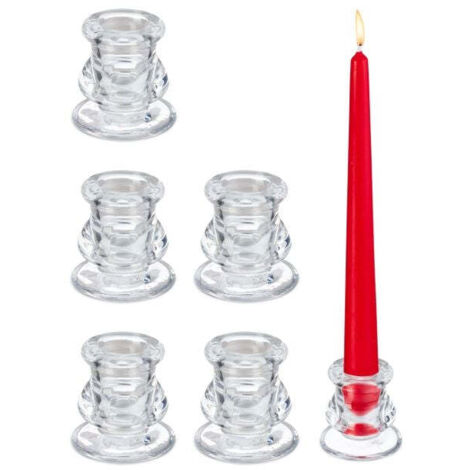 Kerzenhalter aus glas mit 6 stk
