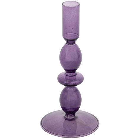 Kerzenhalter Glas Deep violett H195cm - Atmosphera créateur d'intérieur