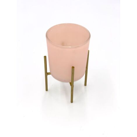 Kerzenhalter Set Kerzenständer Windlicht Teelichthalter Deko Metallkerzenständer - rosa