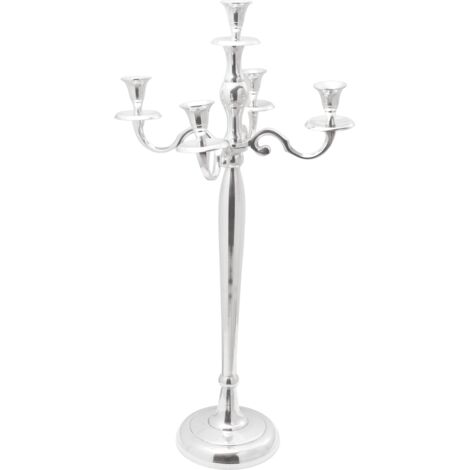 Kerzenhalter Silbern 32x32x79,5 cm Aluminium vidaXL244128