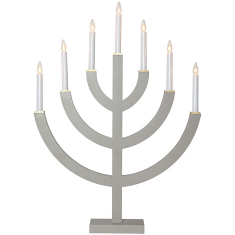 Kerzenleuchter Anno 7-flammig E10 Kerzen beige H 71cm
