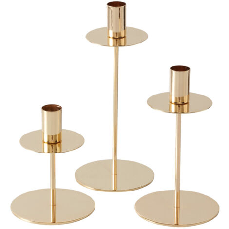 Kerzenständer aus goldenem Metall PHOENIX, H. 13-23 cm