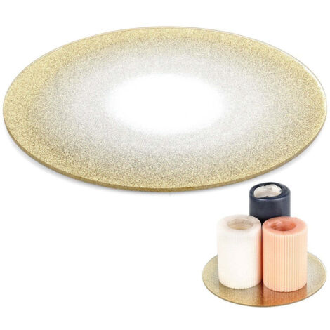 Kerzenständer aus Spiegelglas mit Glitzer, 20 cm