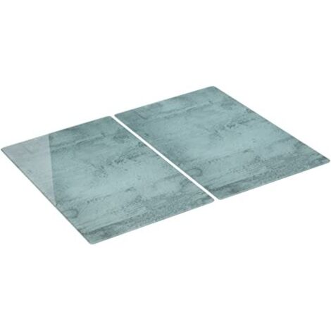 Kesper 36540 13 - Tagliere in vetro per calcestruzzo, 52 x 30 x 0,8 cm, Grigio, Confezione da 2