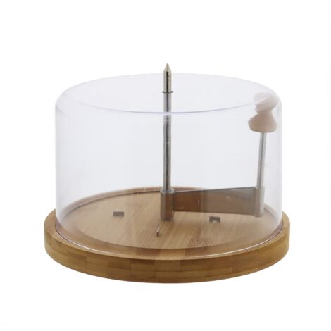Kesper Affettatrice per Formaggio con Coperchio, Marrone, Durchmesser 21 cm