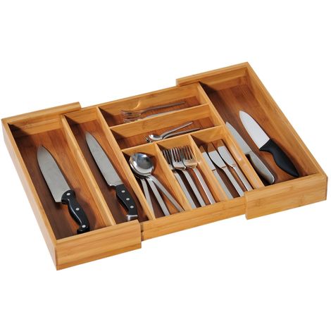 Kesper - Portaposate Regolabile, in Legno di bambù, Marrone, 35 x 43 x 6,5 cm, 5808513