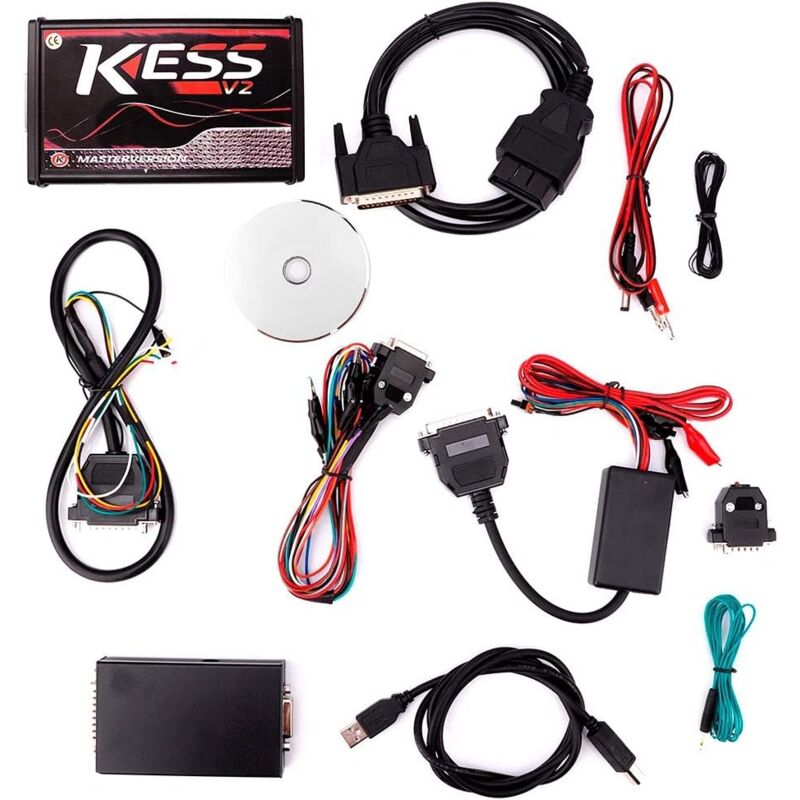 Zoternen - Programmatore ecu, kess V2 V5.017 Outil de programmation ecu OBD2 Outil de diagnostic de voiture à jeton illimité