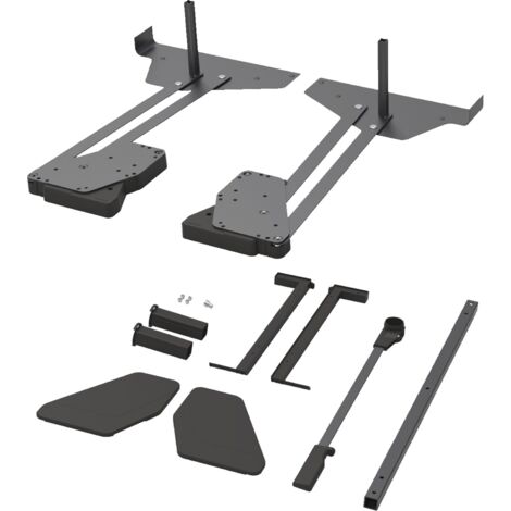 Kesseböhmer Conero Kleiderlift Top - Kleiderschrank Organizer mit Kleiderstange und Griffstange für Lichte Schrankbreite 625-808mm, Stahl/Kunststoff schwarz pulverbeschichtet