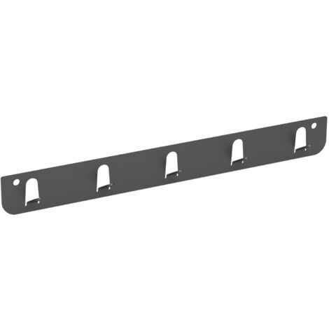 Kesseböhmer K-Line side Türregal, Hakenleiste mit 5 Haken, Wandmontage (350 x 1,5 x 40 mm, anthrazit) von SOTECH