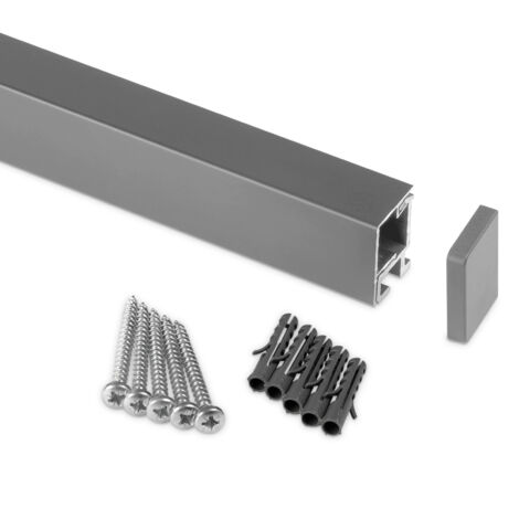 Kesseböhmer Linero style Küchenreling Edelstahloptik 1800 x 22 x 29 mm Alu Relingsystem von SOTECH