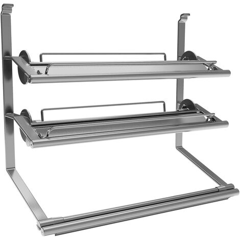 Kesseböhmer Linero style Rollenhalter Edelstahloptik 3-etagig 352 x 150 x 310 mm zum Einhängen von SOTECH