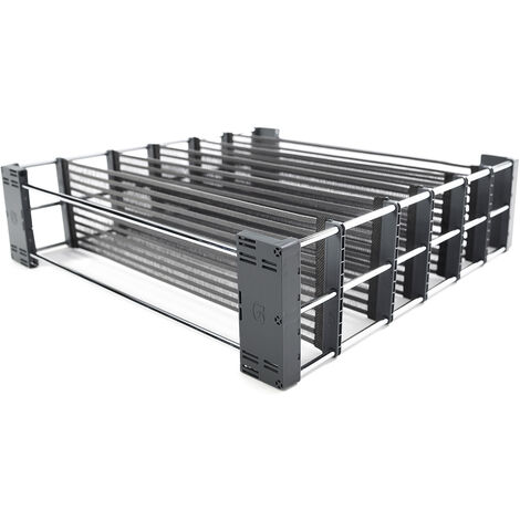 Kesseböhmer SpaceFlexx (B/T/H) 472/520 x 472 x 130 mm Schubkasteneinsatz ab 60er Schubkasten Schubladen Organizer flexibles und anpassbares Schubladen Ordnungssystem
