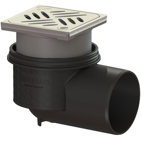 Kessel Boden-/Deckenablauf Ecoguss DN 100 Designrost, seitlich