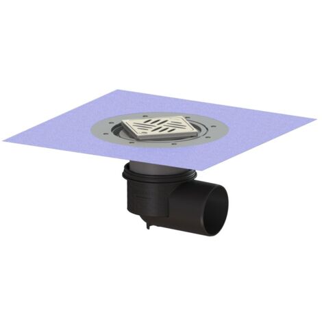 Kessel Boden-/Deckenablauf Ecoguss DN 100 Variofix Designrost, seitlich