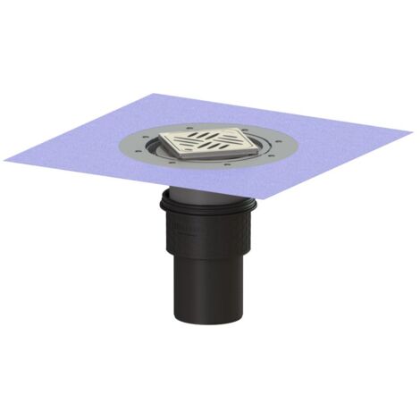 Kessel Boden-/Deckenablauf Ecoguss DN 100 Variofix Designrost, senkrecht