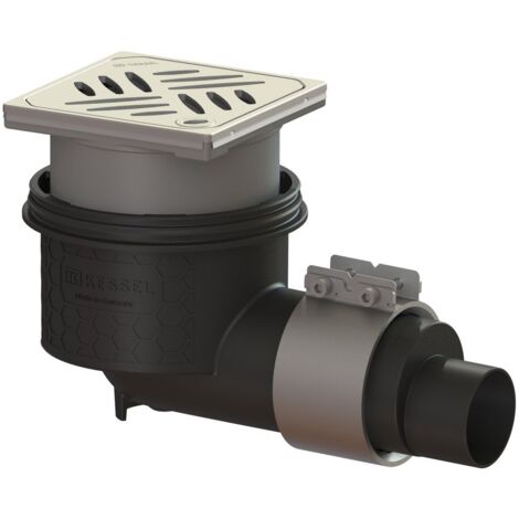 Kessel Boden-/Deckenablauf Ecoguss DN 50 Designrost, seitlich