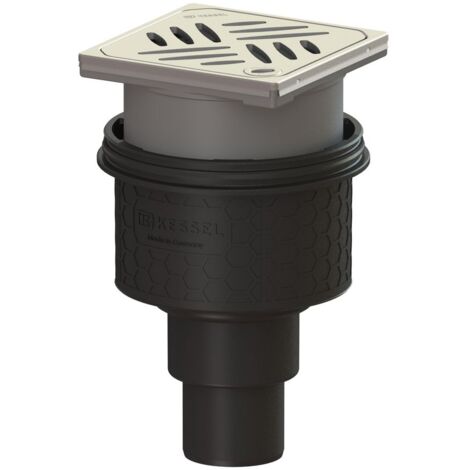 Kessel Boden-/Deckenablauf Ecoguss DN 50 Designrost, senkrecht