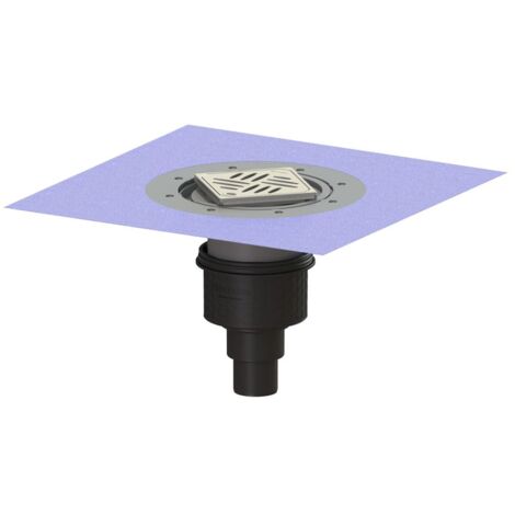 Kessel Boden-/Deckenablauf Ecoguss DN 50 Variofix Designrost, senkrecht