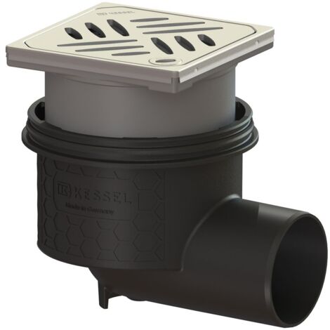 Kessel Boden-/Deckenablauf Ecoguss DN 70 Designrost, seitlich