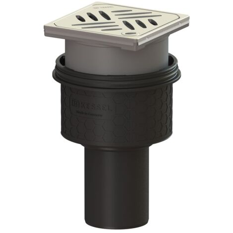 Kessel Boden-/Deckenablauf Ecoguss DN 70 Designrost, senkrecht
