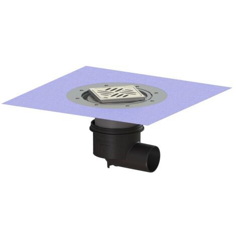 Kessel Boden-/Deckenablauf Ecoguss DN 70 Variofix Designrost, seitlich