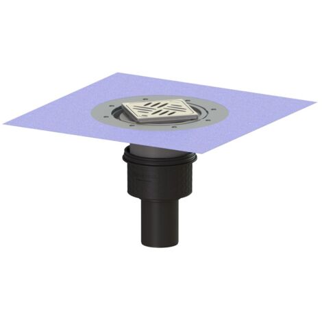 Kessel Boden-/Deckenablauf Ecoguss DN 70 Variofix Designrost, senkrecht
