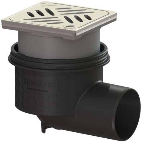 Kessel Boden-/Deckenablauf Ecoguss DN 80 Designrost, seitlich