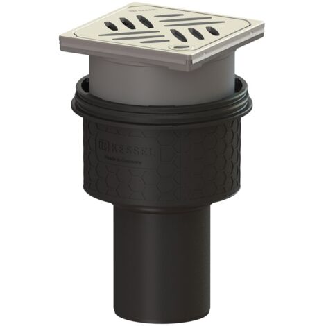 Kessel Boden-/Deckenablauf Ecoguss DN 80 Designrost, senkrecht
