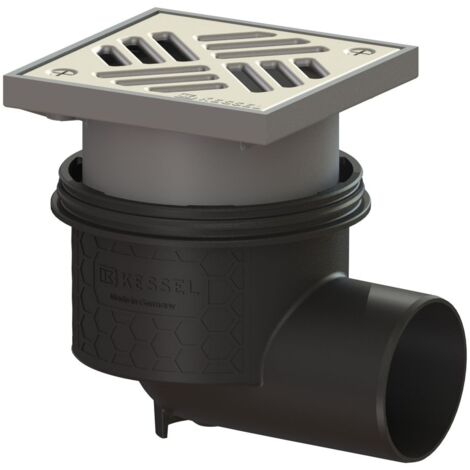Kessel Boden-/Deckenablauf Ecoguss DN 80 Schlitzrost, seitlich