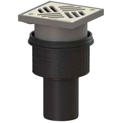 Kessel Boden-/Deckenablauf Ecoguss DN 80 Schlitzrost, senkrecht