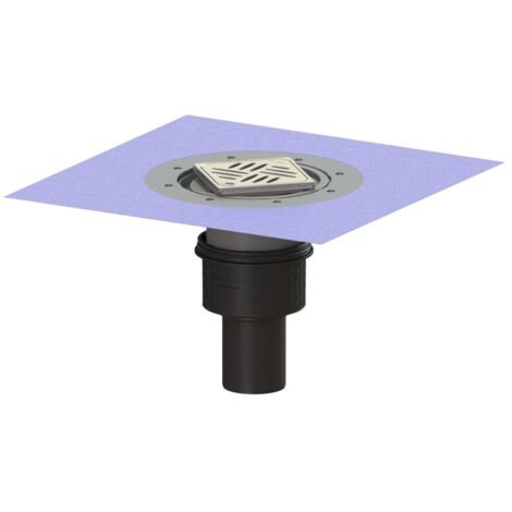 Kessel Boden-/Deckenablauf Ecoguss DN 80 Variofix Designrost, senkrecht