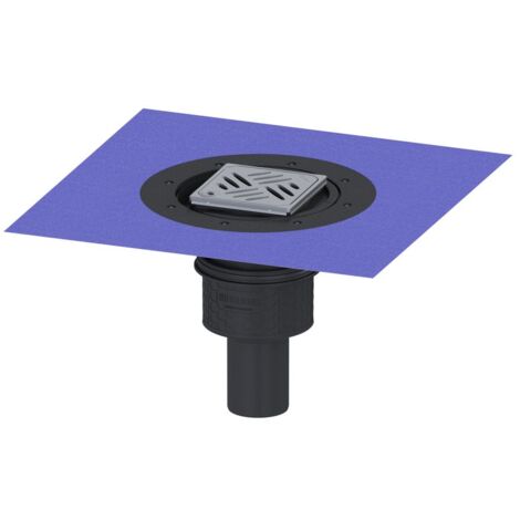 Kessel Boden-/Deckenablauf Practicus DN 70 Variofix Designrost, senkrecht