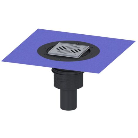 Kessel Boden-/Deckenablauf Practicus DN 70 Variofix Schlitzrost, senkrecht