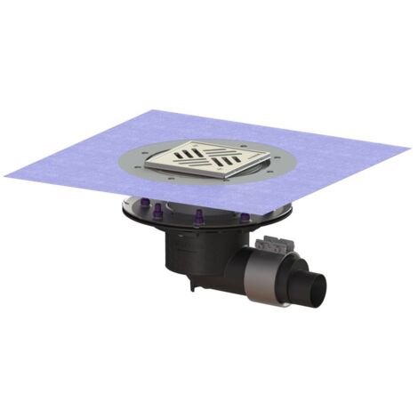 Kessel Bodenablauf Ecoguss Pressflansch DN 50 Variofix Schlitzrost, seitlich