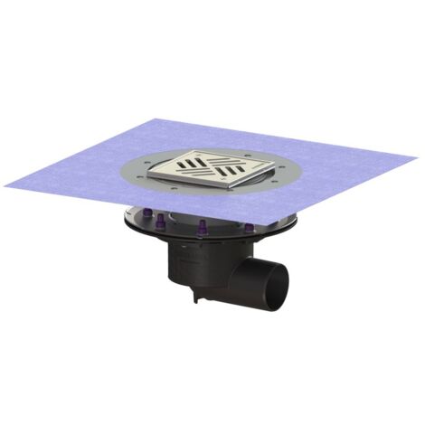 Kessel Bodenablauf Ecoguss Pressflansch DN 70 Variofix Schlitzrost, seitlich