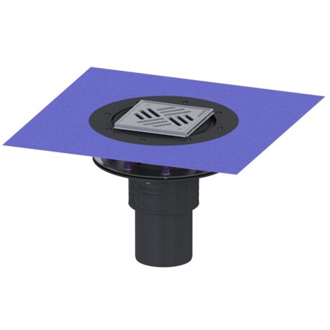 Kessel Bodenablauf Practicus Pressflansch DN 100 Variofix Schlitzrost, senkrecht