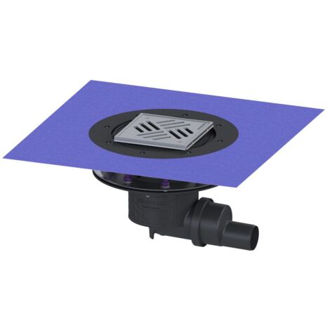 Kessel Bodenablauf Practicus Pressflansch DN 50 Variofix Schlitzrost, seitlich