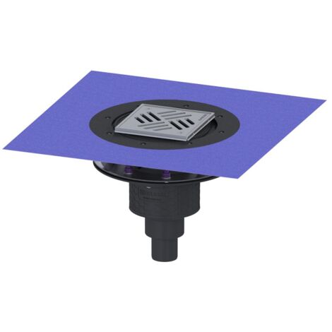 Kessel Bodenablauf Practicus Pressflansch DN 50 Variofix Schlitzrost, senkrecht