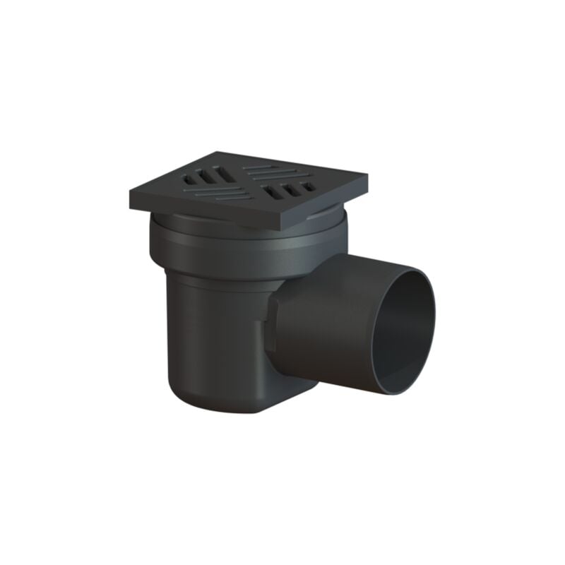 Kessel drain de sous-sol 36501 dn 100, grille à fente, plastique, noir