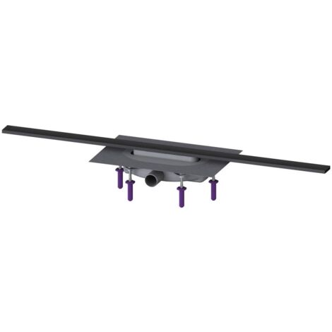 Kessel Duschrinne Linearis Infinity 60 Länge 1000mm DN 40 Megastop, Schwarz gebürstet