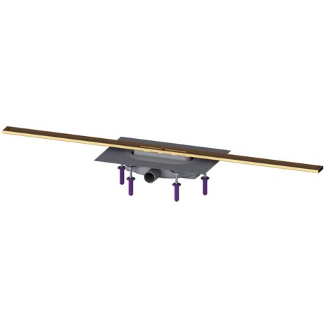 Kessel Duschrinne Linearis Infinity 60 Länge 1100mm DN 40 Megastop, Bronze gebürstet