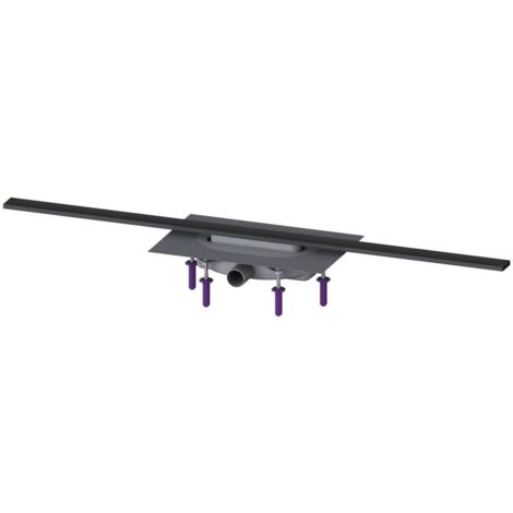 Kessel Duschrinne Linearis Infinity 60 Länge 1100mm DN 40 Megastop, Schwarz gebürstet