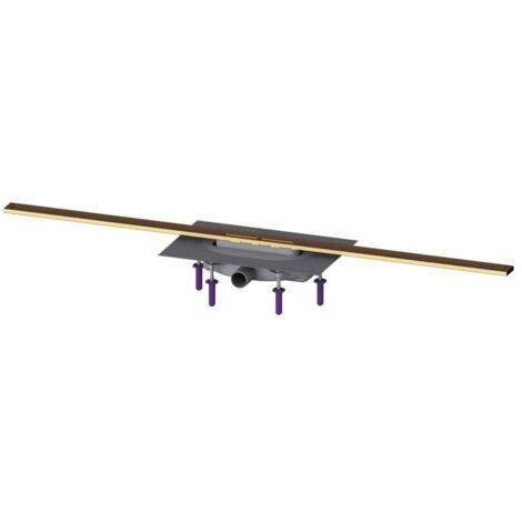 Kessel Duschrinne Linearis Infinity 60 Länge 1200mm DN 40 Megastop, Bronze gebürstet