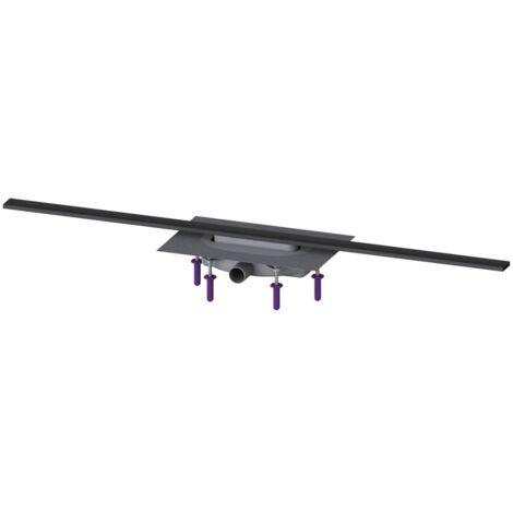 Kessel Duschrinne Linearis Infinity 60 Länge 1200mm DN 40 Megastop, Schwarz gebürstet