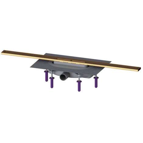 Kessel Duschrinne Linearis Infinity 60 Länge 800mm DN 40 Megastop, Bronze gebürstet
