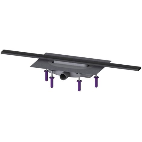 Kessel Duschrinne Linearis Infinity 60 Länge 800mm DN 40 Megastop, Schwarz gebürstet