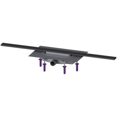 Kessel Duschrinne Linearis Infinity 60 Länge 900mm DN 40 Megastop, Schwarz gebürstet