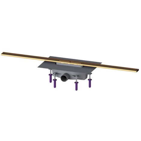 Kessel Duschrinne Linearis Infinity 90 Länge 1000mm DN 50, Bronze gebürstet